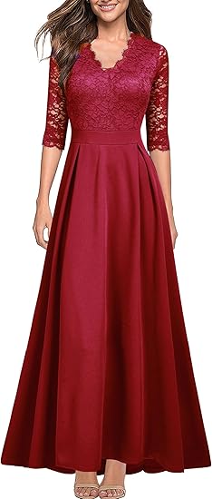 Lace retro formal bridesmaid dress