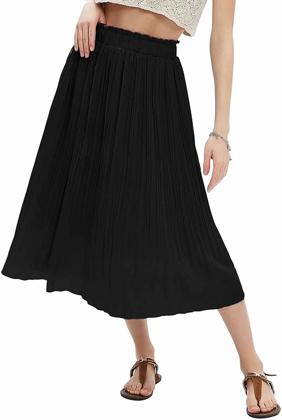 Ruffled ultra-long wide-leg skirt