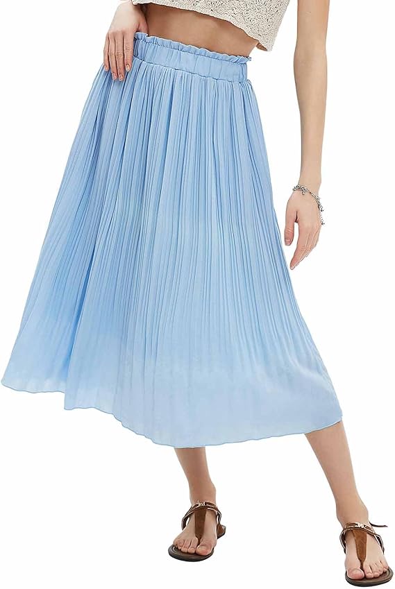 Ruffled ultra-long wide-leg skirt