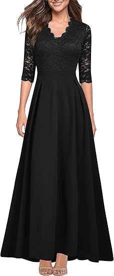 Lace retro formal bridesmaid dress