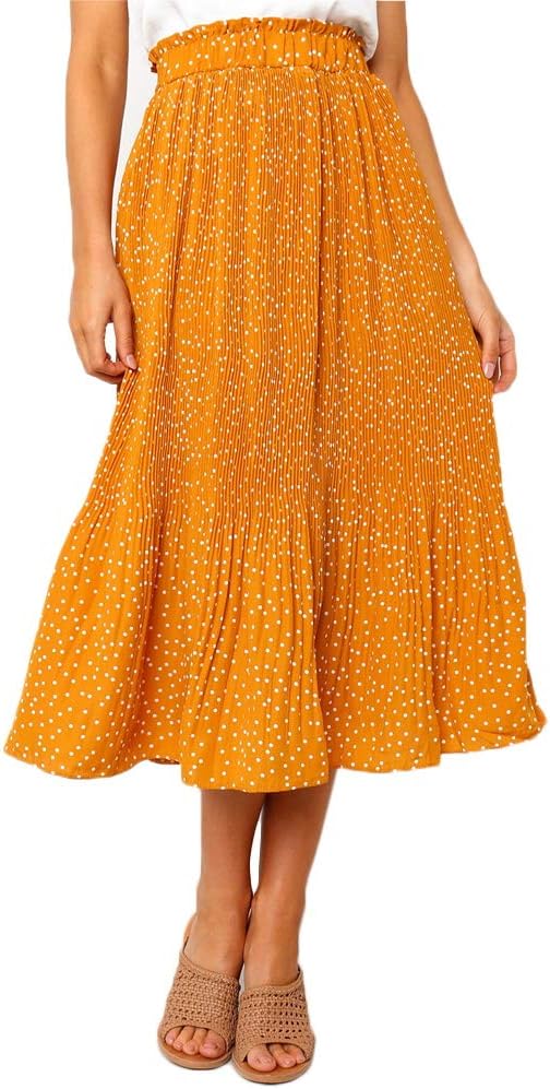 Ruffled ultra-long wide-leg skirt