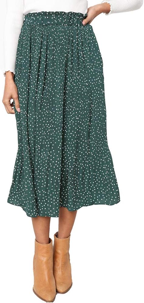Ruffled ultra-long wide-leg skirt