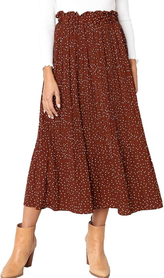 Ruffled ultra-long wide-leg skirt