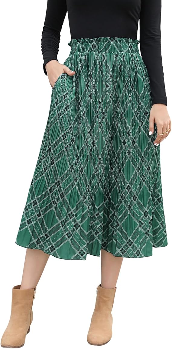 Ruffled ultra-long wide-leg skirt