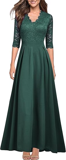 Lace retro formal bridesmaid dress