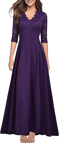 Lace retro formal bridesmaid dress