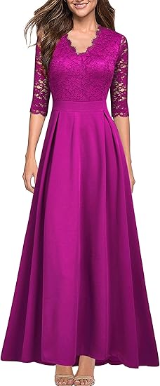 Lace retro formal bridesmaid dress
