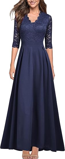Lace retro formal bridesmaid dress
