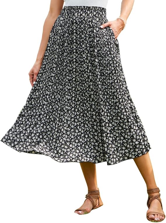 Ruffled ultra-long wide-leg skirt